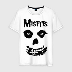 Футболка хлопковая мужская Misfits Face, цвет: белый