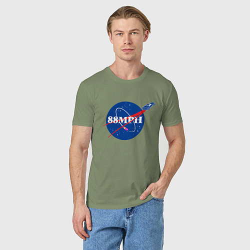 Мужская футболка NASA Delorean 88 mph / Авокадо – фото 3