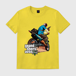Футболка хлопковая мужская GTA 5: Motorbuster, цвет: желтый