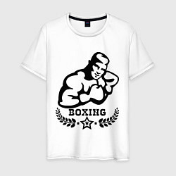 Футболка хлопковая мужская Boxing Champion, цвет: белый