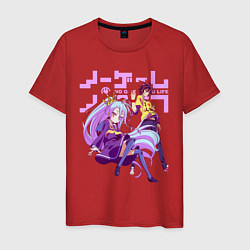 Футболка хлопковая мужская No Game No Life, цвет: красный