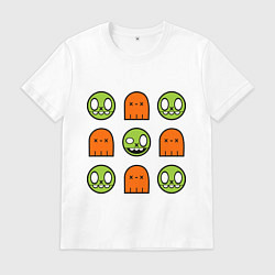 Футболка хлопковая мужская Монстрики, цвет: белый