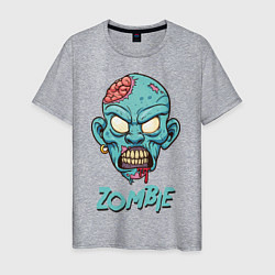 Футболка хлопковая мужская Zombie, цвет: меланж