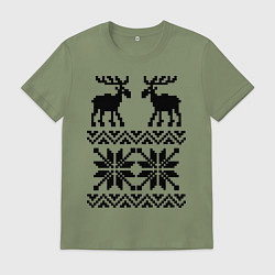 Мужская футболка Узор с оленями
