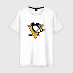 Футболка хлопковая мужская Pittsburgh Penguins: Evgeni Malkin, цвет: белый