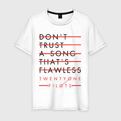 Футболка хлопковая мужская 21 Pilots: Don't Trust, цвет: белый