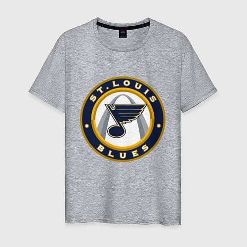 Мужская футболка St Louis Blues / Меланж – фото 1
