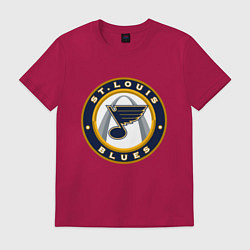 Футболка хлопковая мужская St Louis Blues, цвет: маджента