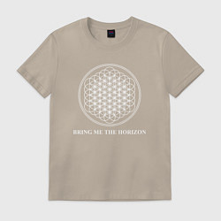 Футболка хлопковая мужская BRING ME THE HORIZON, цвет: миндальный