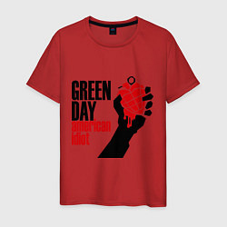 Футболка хлопковая мужская Green Day: American idiot, цвет: красный