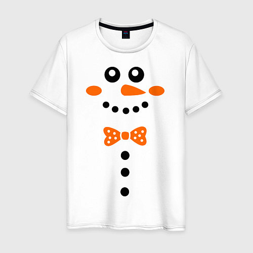 Мужская футболка Снеговик / Белый – фото 1