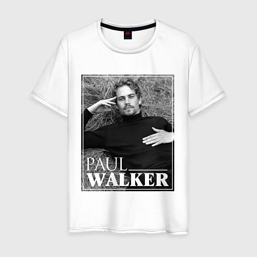 Мужская футболка Paul Walker / Белый – фото 1