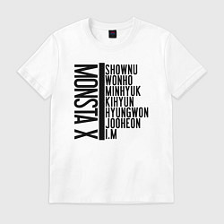 Футболка хлопковая мужская MONSTA X, цвет: белый