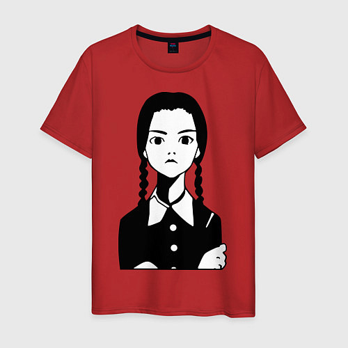 Мужская футболка Wednesday Addams / Красный – фото 1