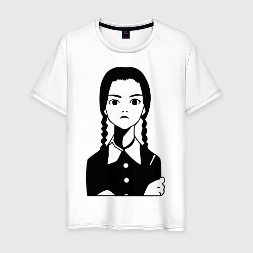 Мужская футболка Wednesday Addams / Белый – фото 1