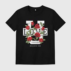Мужская футболка Love u forever flowers
