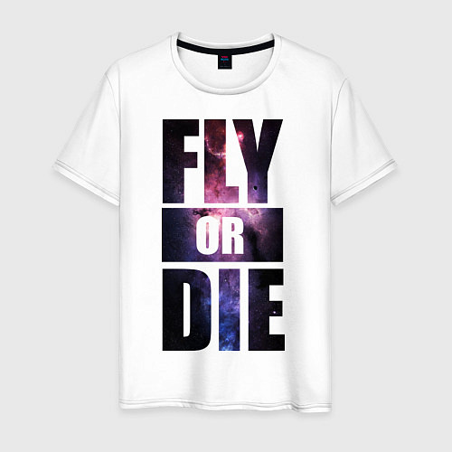 Мужская футболка Fly or Die: Space / Белый – фото 1