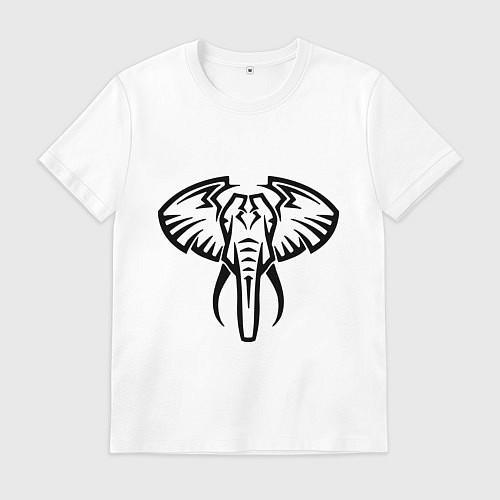 Мужская футболка Слон тату / Белый – фото 1