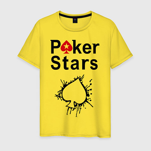 Мужская футболка Poker Stars / Желтый – фото 1