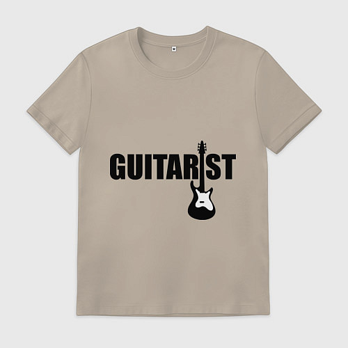 Мужская футболка Гитарист / Миндальный – фото 1