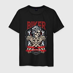 Мужская футболка Cool biker Skull