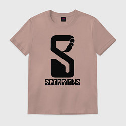 Футболка хлопковая мужская Scorpions logo, цвет: пыльно-розовый