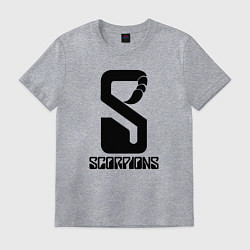 Футболка хлопковая мужская Scorpions logo, цвет: меланж
