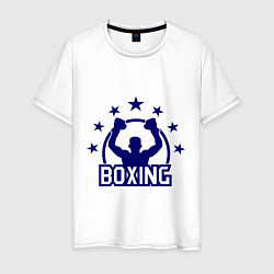 Футболка хлопковая мужская Boxing Star, цвет: белый
