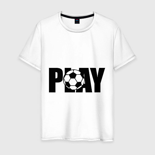 Мужская футболка Play Football / Белый – фото 1