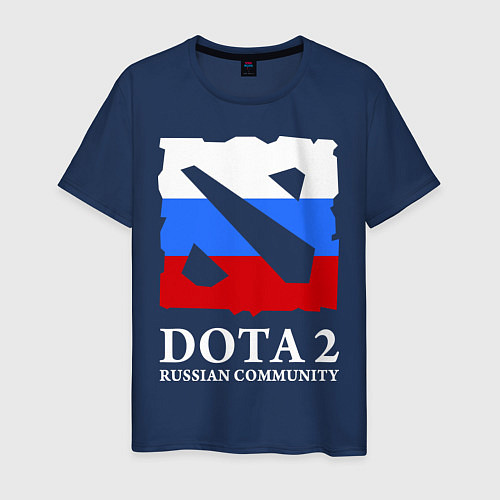 Мужская футболка Dota 2: Russian Community / Тёмно-синий – фото 1