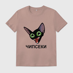 Мужская футболка Чипсеки: кот-мем