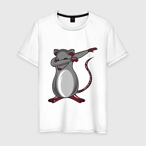 Мужская футболка Dabbing Rat / Белый – фото 1