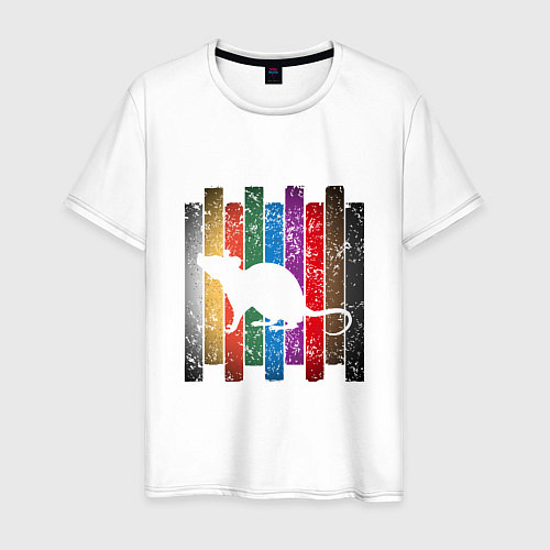 Мужская футболка Color Rat / Белый – фото 1