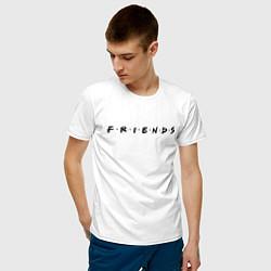 Футболка хлопковая мужская Logo Friends, цвет: белый — фото 2
