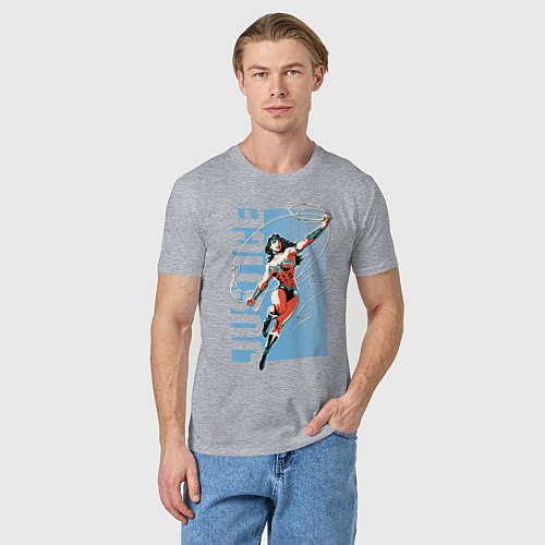 Мужская футболка Justice Wonder Woman / Меланж – фото 3