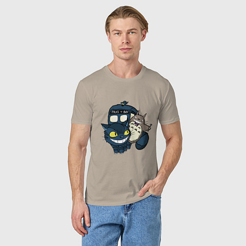 Мужская футболка Tardis Totoro / Миндальный – фото 3