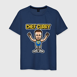 Футболка хлопковая мужская Chef Curry, цвет: тёмно-синий