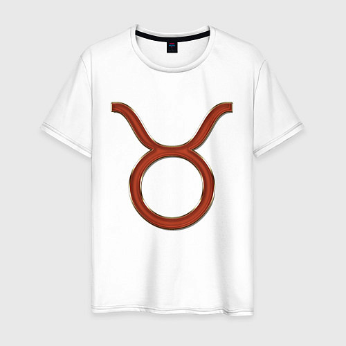 Мужская футболка Телец Taurus / Белый – фото 1