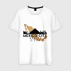 Футболка хлопковая мужская Мехико Мексика, цвет: белый