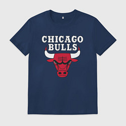 Футболка хлопковая мужская CHICAGO BULLS, цвет: тёмно-синий