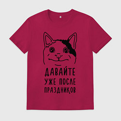 Мужская футболка Давайте после праздников