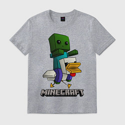 Футболка хлопковая мужская MINECRAFT, цвет: меланж