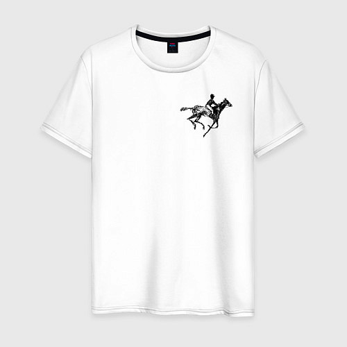 Мужская футболка Всадник на коне / Белый – фото 1
