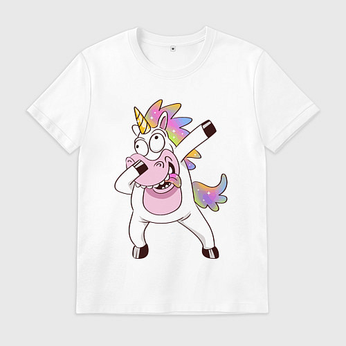 Мужская футболка Dabbing Unicorn / Белый – фото 1