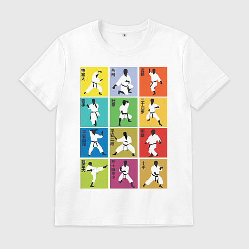 Мужская футболка Karate Position / Белый – фото 1