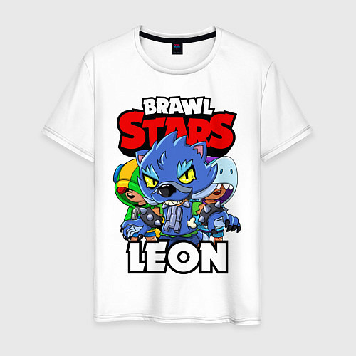 Мужская футболка BRAWL STARS LEON / Белый – фото 1