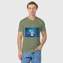 Футболка хлопковая мужская Овечка, цвет: авокадо — фото 2