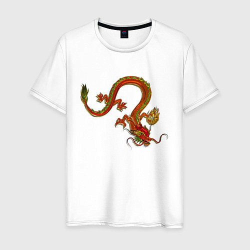 Мужская футболка Metallized Red Dragon / Белый – фото 1