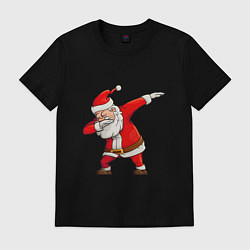 Футболка хлопковая мужская Dab Santa, цвет: черный