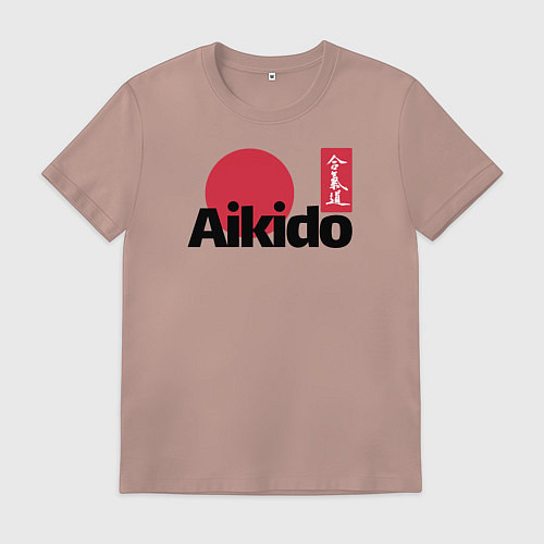 Мужская футболка Aikido / Пыльно-розовый – фото 1